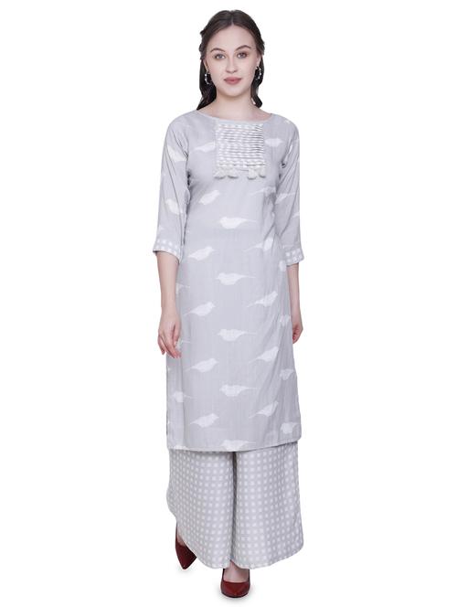 printed kurta palazzo set - 16963544 - Standard Image - 1