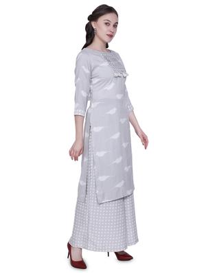 printed kurta palazzo set - 16963544 - Standard Image - 2
