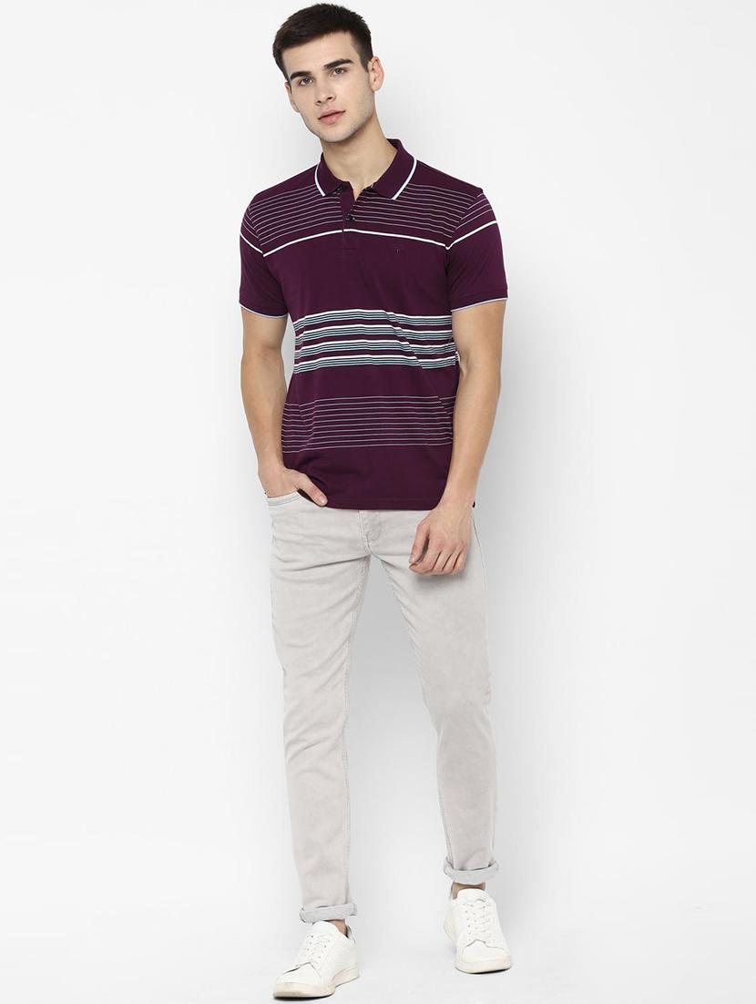 purple striped polo t-shirt - 16963599 - Zoom Image - 3