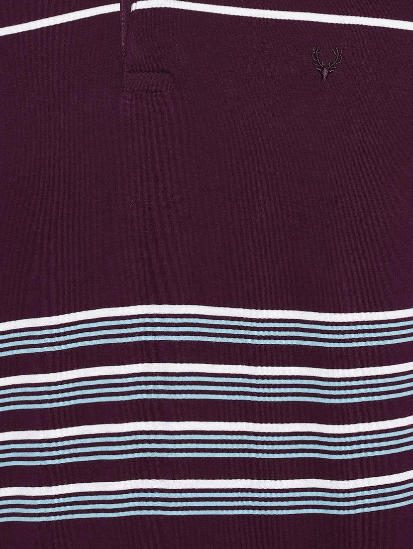 purple striped polo t-shirt - 16963599 - Zoom Image - 4
