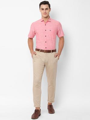beige solid chinos - 16963638 - Standard Image - 3