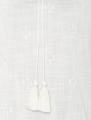 tie up neck solid top - 16963686 - Standard Image - 4