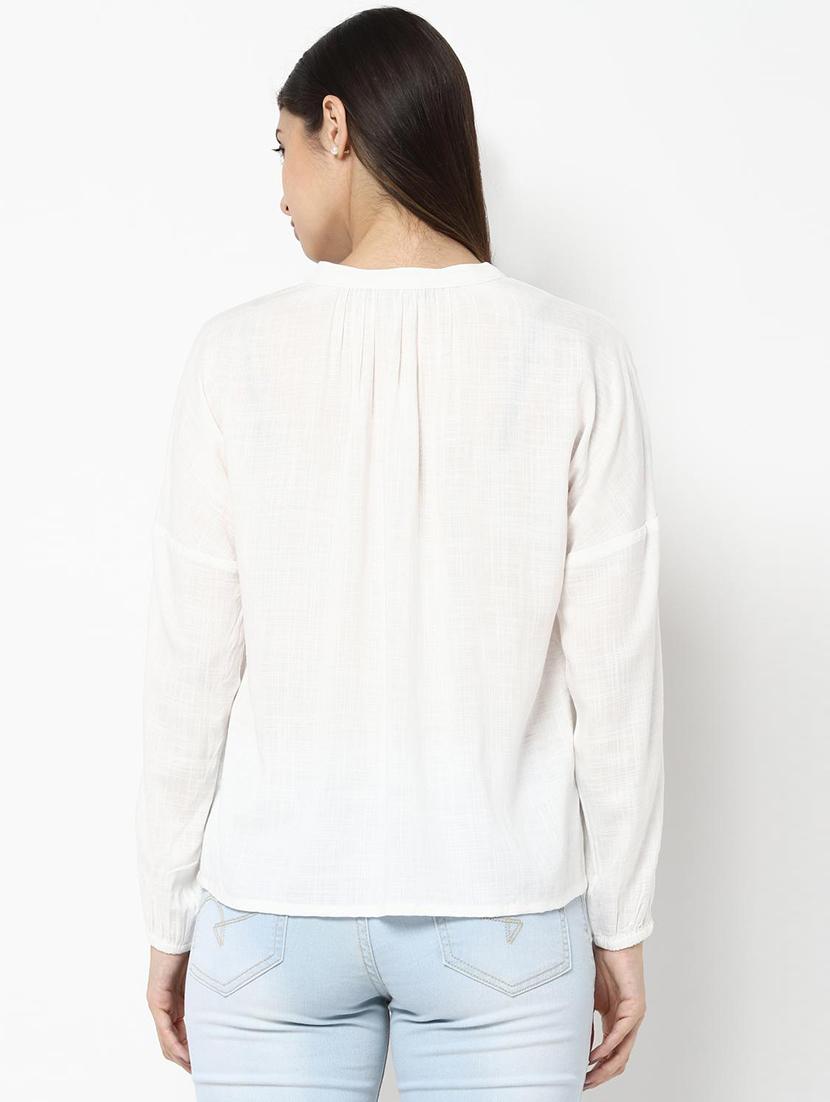tie up neck solid top - 16963686 - Zoom Image - 2