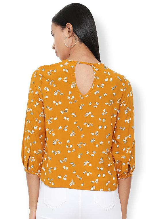 round neck floral top - 16963692 - Zoom Image - 2