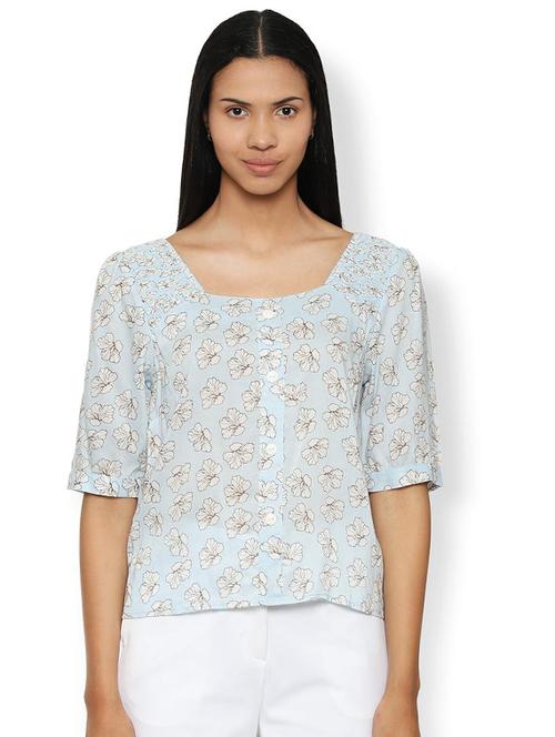 button-up floral top - 16963698 - Standard Image - 1