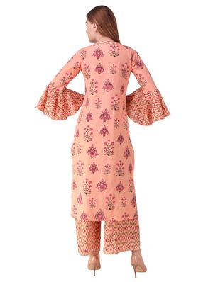 bell sleeves kurta palazzo set - 16963726 - Standard Image - 3