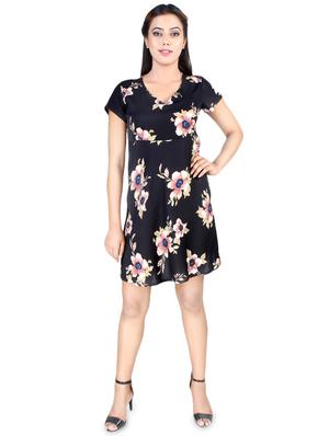 v-neck floral a-line dress - 16963730 - Standard Image - 4