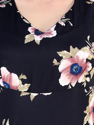 v-neck floral a-line dress - 16963730 - Standard Image - 5