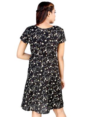 v-neck floral a-line dress - 16963731 - Standard Image - 3