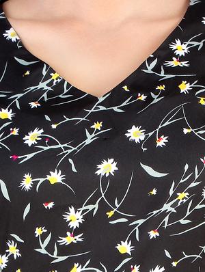 v-neck floral a-line dress - 16963731 - Standard Image - 5