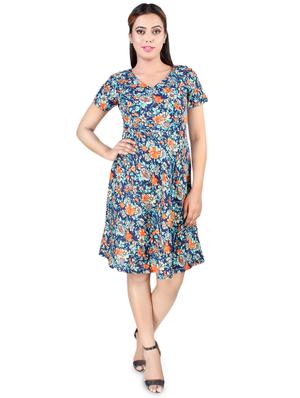 v-neck floral a-line dress - 16963732 - Standard Image - 4