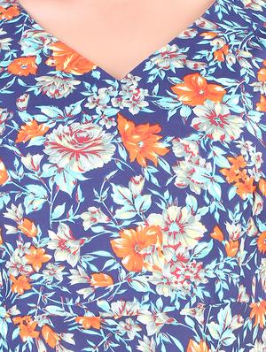 v-neck floral a-line dress - 16963732 - Standard Image - 5