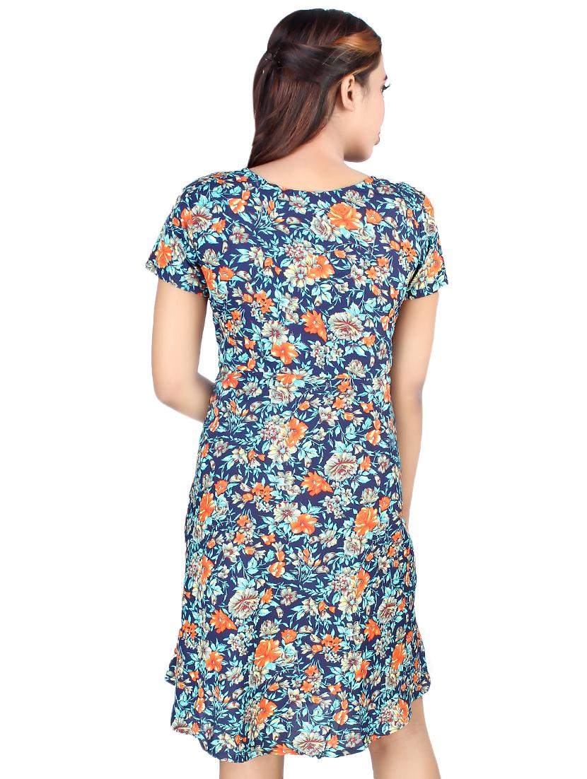 v-neck floral a-line dress - 16963732 - Zoom Image - 3