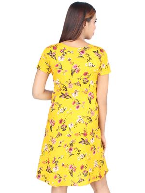 v-neck floral a-line dress - 16963733 - Standard Image - 3