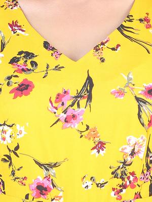 v-neck floral a-line dress - 16963733 - Standard Image - 5