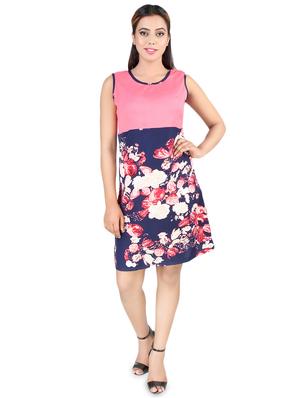 color block floral a-line dress - 16963735 - Standard Image - 4