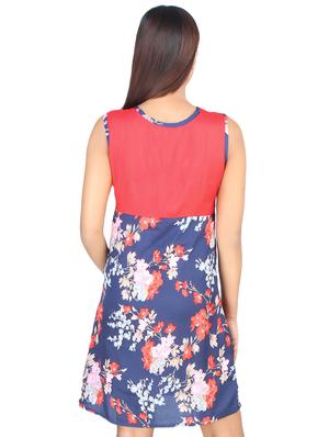 round neck floral a-line dress - 16963736 - Standard Image - 3