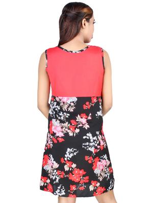 color block floral a-line dress - 16963739 - Standard Image - 3
