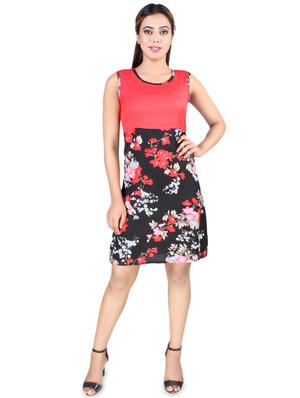 color block floral a-line dress - 16963739 - Standard Image - 4