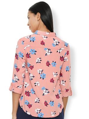 curved hem floral shirt - 16963740 - Standard Image - 2