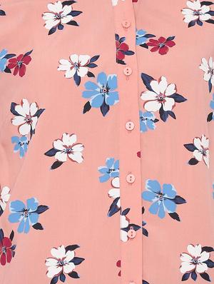 curved hem floral shirt - 16963740 - Standard Image - 4