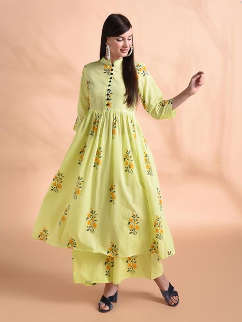 floral kurta palazzo set - 16963979 - Standard Image - 1