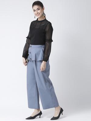 high rise wide leg trouser - 16964209 - Standard Image - 4