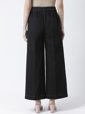 tie up waist wide leg trouser - 16964216 - Standard Image - 3