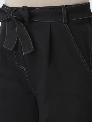 tie up waist wide leg trouser - 16964216 - Standard Image - 5