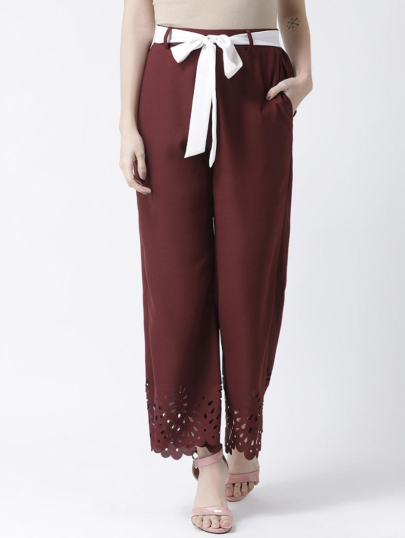 tie up waist wide leg trouser - 16964224 - Zoom Image - 1
