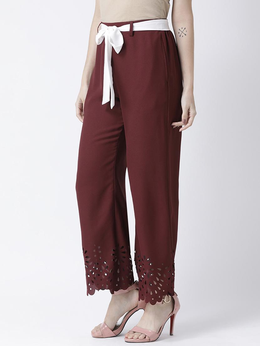 tie up waist wide leg trouser - 16964224 - Zoom Image - 2