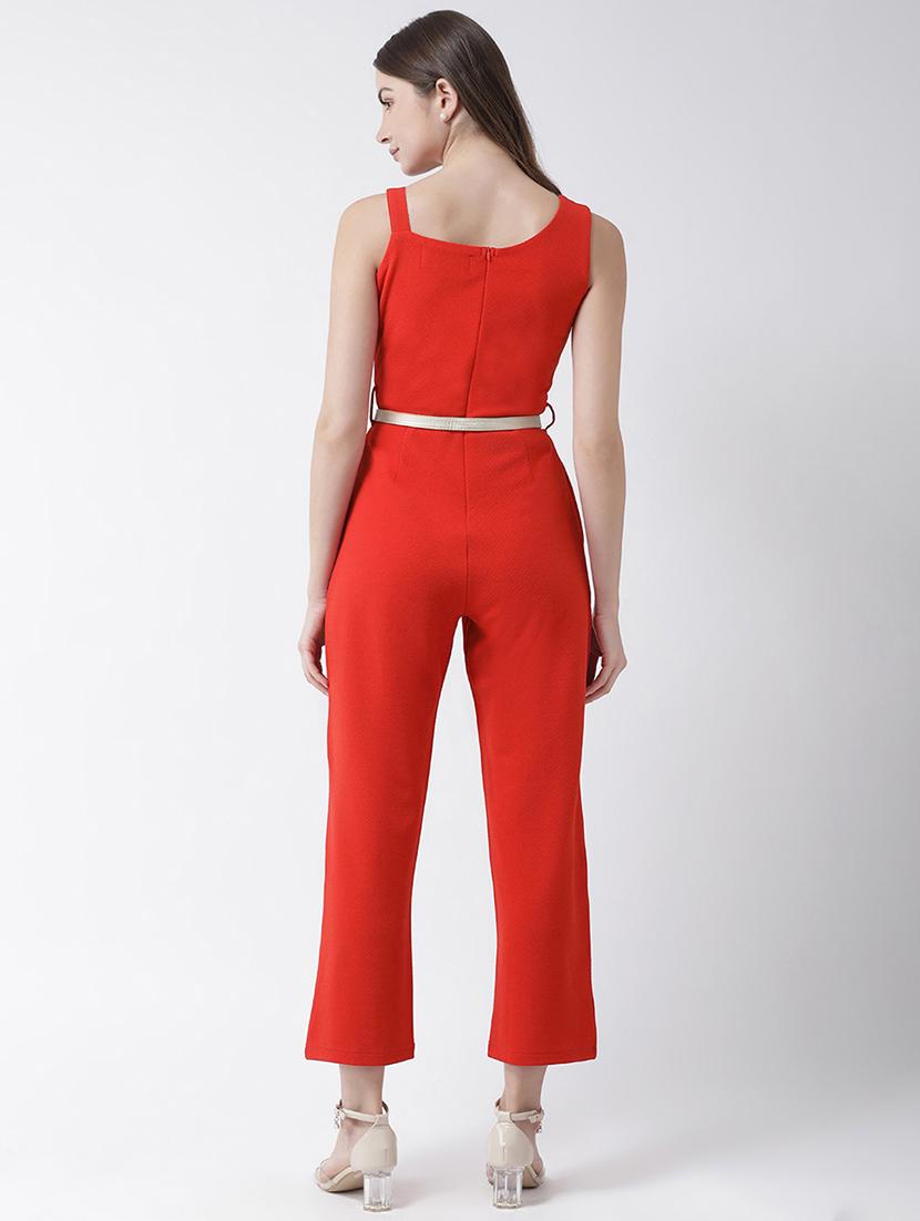 embellished detail belted jumpsuit - 16964227 - Zoom Image - 3