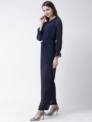 frill detail full leg jumpsuit - 16964230 - Standard Image - 2