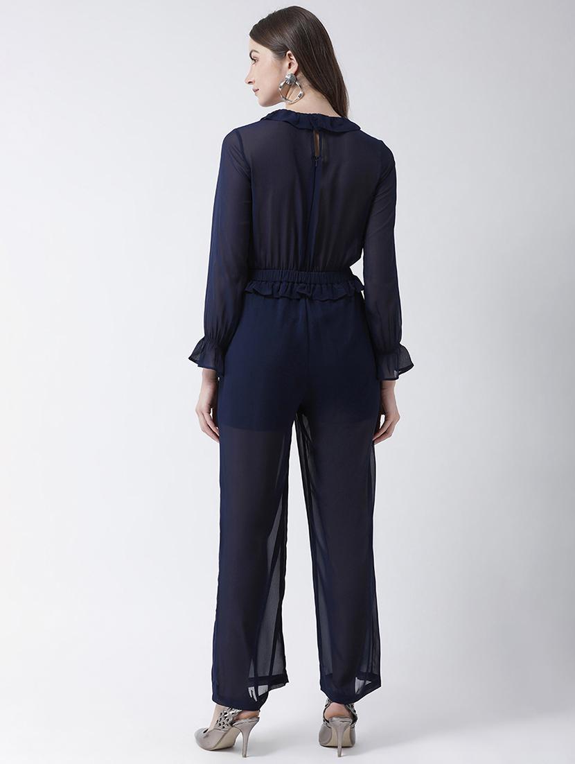 frill detail full leg jumpsuit - 16964230 - Zoom Image - 3
