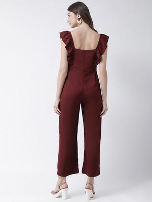 frill detail button detail jumpsuit - 16964232 - Standard Image - 3