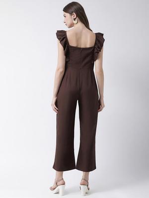 frill detail button detail jumpsuit - 16964233 - Standard Image - 3