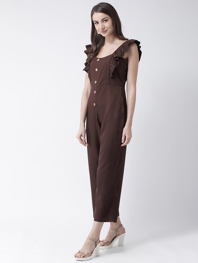 frill detail button detail jumpsuit - 16964233 - Zoom Image - 2