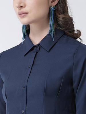 tie knot sleeved solid shirt - 16964238 - Standard Image - 5