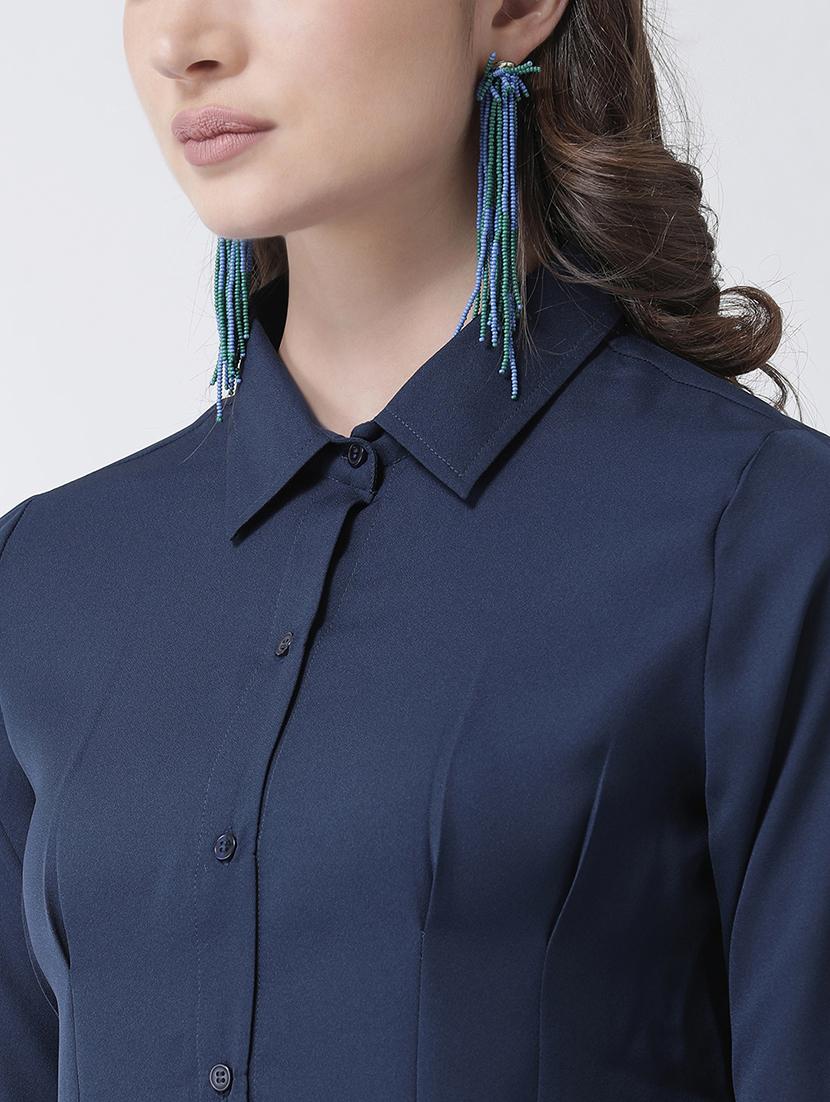tie knot sleeved solid shirt - 16964238 - Zoom Image - 5