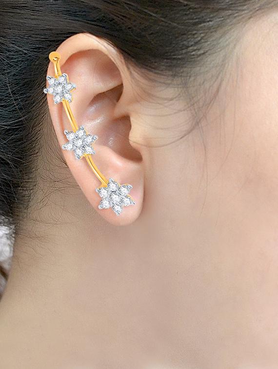 gold brass earcuff earring - 16964274 - Zoom Image - 2