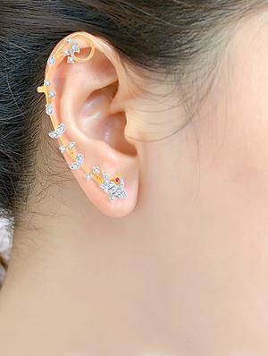 gold brass earcuff earring - 16964279 - Standard Image - 2
