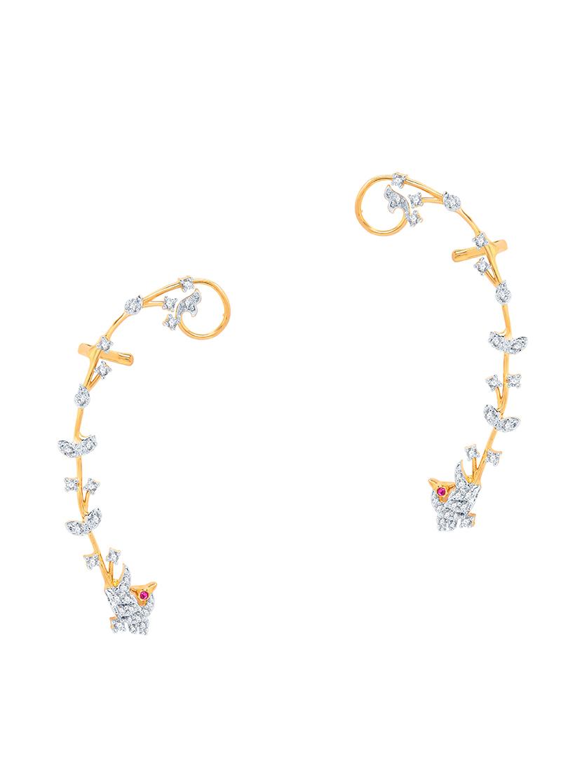 gold brass earcuff earring - 16964279 - Zoom Image - 1