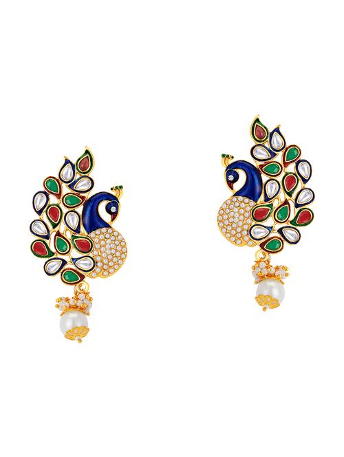 multi colored brass other earring - 16964285 - Standard Image - 1