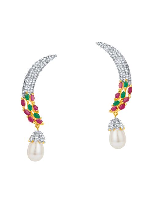 multi colored brass earcuff earring - 16964302 - Standard Image - 1