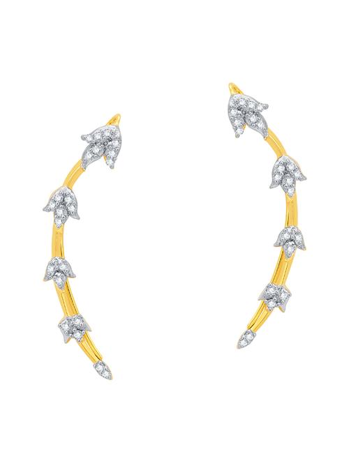gold brass earcuff earring - 16964303 - Standard Image - 1