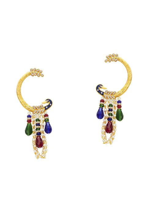 multi colored brass earcuff earring - 16964306 - Standard Image - 1