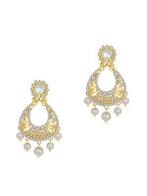 gold brass drop earring - 16964378 - Standard Image - 2