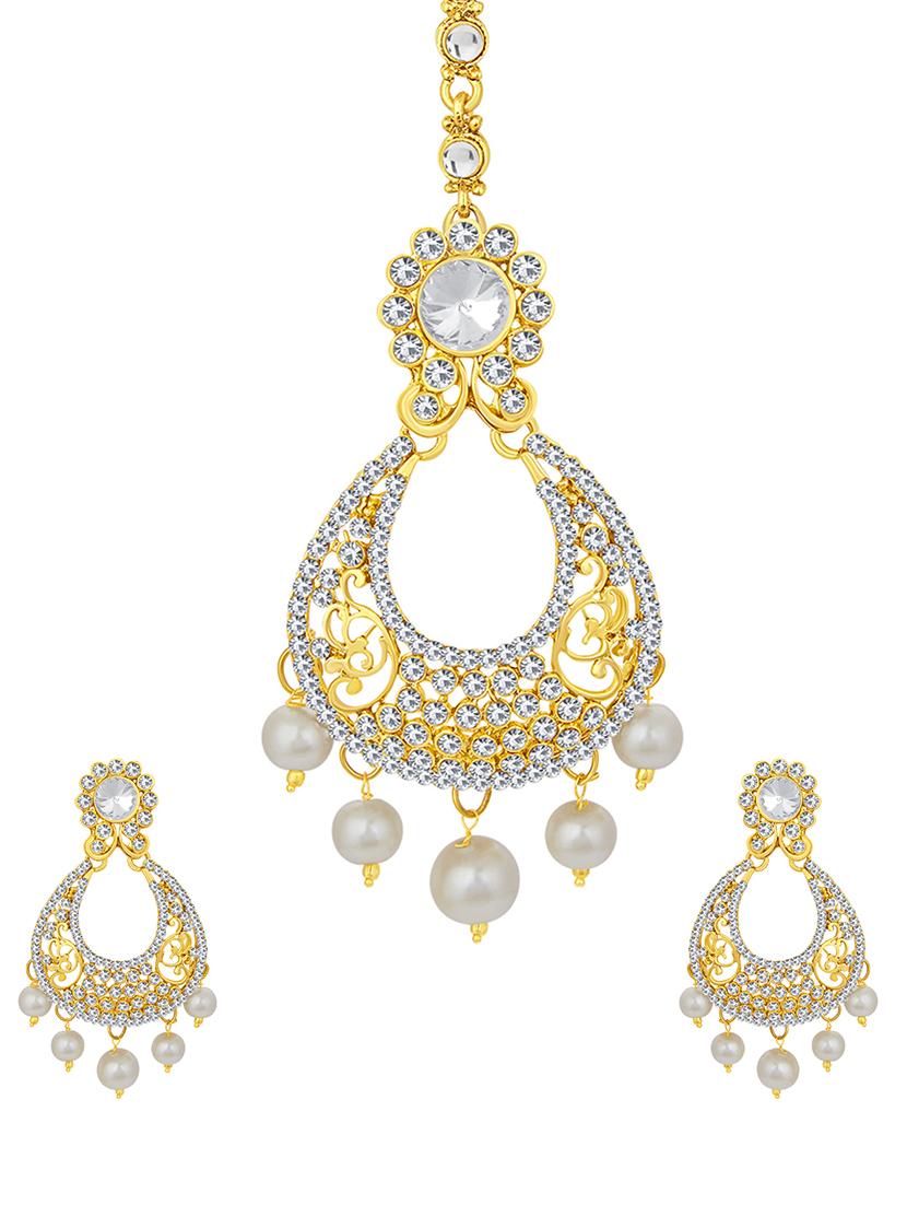 gold brass drop earring - 16964378 - Zoom Image - 1