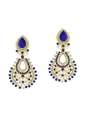 blue brass drop earring - 16964379 - Standard Image - 3