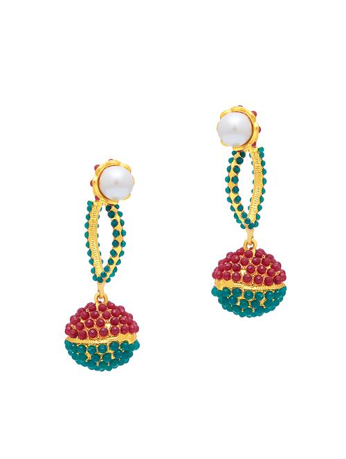 multi colored brass chandellier earring - 16964409 - Standard Image - 1
